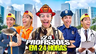 100 PROFISSÕES EM 24 HORAS Deu ruim [upl. by Zebulen]