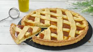 CROSTATA MORBIDA Marmellata e Noci al LATTE SENZA BURRO facilissima [upl. by Brechtel]