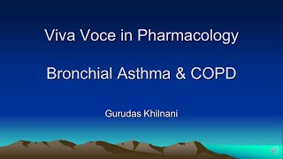 Viva voce  Bronchial Asthma  COPD  Pharmacology [upl. by Rust319]