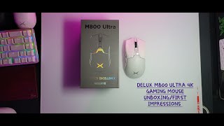 Delux M800 Ultra 4k Gaming Mouse Unboxing And First Impressions Best Wireless Gaming Mouse 2023 [upl. by Grim]