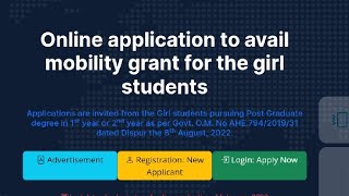 DHE Mobility Grant for the PG girls Students scholarships step by step applying process [upl. by Hermione]