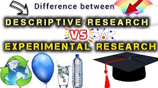 Descriptive Research vs Experimental Research Differences researchmethodology research [upl. by Hpesoj]