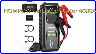 REVIEW 2024 HOMPOW Car Jump Starter 4000A ESSENTIAL details [upl. by Latrell]