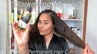 Darkening my Hair using Bigen SemiPermanent Hair Color Natural Black [upl. by Hoffmann]