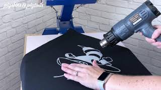 How to Get a Bright White Using WaterBased Ink on a Dark Fabric [upl. by Airotnes]