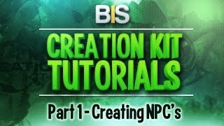 Skyrim Creation Kit Tutorials  Episode 1 Creating And Adding NPCs [upl. by Levina]