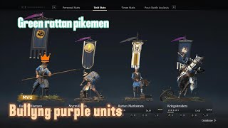 Rattan pikemen vs Purple units [upl. by Tlihcox750]