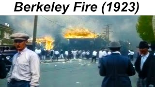 Berkeley Fire 1923  4K Upscaled  60fps  Colorized [upl. by Ahsatan]