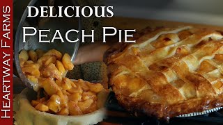 How to make Peach Pie  Rustic lattice crust pie recipe  Heartway Farms [upl. by Artekal]