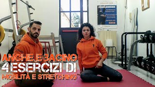 ANCHE E BACINO  4 esercizi di mobilità e stretching [upl. by Ylram833]