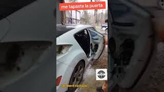 X  quedó reparado su auto  pero quedó sin puerta🤣 apasionadosporlosmotores [upl. by Flavian]