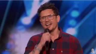 Michael Ketterer First Audition Unique Voice Excites Everyone amp Golden Buzzer [upl. by Hawken]