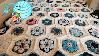 Crochet an African Flower Weighted Blanket Fast and Easy [upl. by Fanechka579]