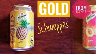 Schweppes GOLD drink from Egypt  Peach and Pineapple flavour soft drink [upl. by Zak]