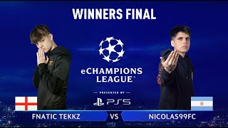 TEKKZ vs NICOLAS99FC  eChampions League Winners Final  FIFA 22 [upl. by Herod979]