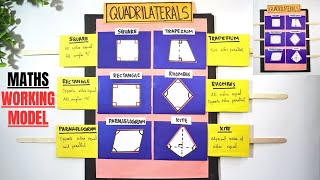 Types of Quadrilaterals TLM  Maths working model  Maths project  Maths TLM  Math project ideas [upl. by Vincents23]