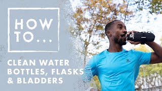 How to clean water bottles flasks and bladders  Salomon How to [upl. by Edmead179]