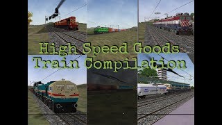 High speed Goods Train Compilation  MSTS Open Rails [upl. by Allesiram]