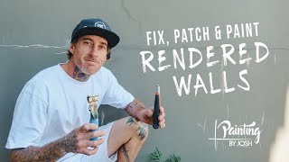 FIX PATCH amp PAINT RENDERED WALLS [upl. by Trilbie953]