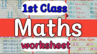 Class 1 Maths  Findout my mistake and comment  Class 1 Maths exam paper  Class 1 maths worksheet [upl. by Seligman]