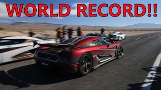 Insane Koenigsegg Agera RS Breaks TOP SPEED WORLD RECORD [upl. by Mehetabel]