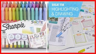 Sharpie SNote Creative Markers Highlighters Assorted Colors Chisel Tip 36 Count [upl. by Lipcombe]