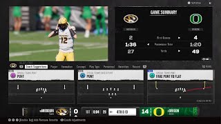 18 point 3rd Quarter Comeback with Mizzou versus Oregon [upl. by Tedder538]