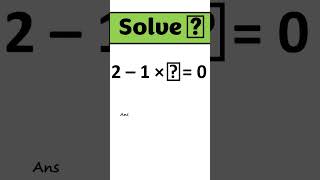 Complete this equation in seconds [upl. by Jameson]