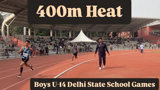 400m heat U14 Delhi school Games 400m heat army athelete [upl. by Nadnerb684]