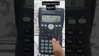 Syntax error e agora matematica [upl. by Aleras]