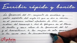 ✍ Cómo Escribir Rápido y Bonito en Cursiva [upl. by Baras317]