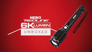 NEBO Unboxed REDLINE 6K  Powerful 6000 Lumen Rechargeable Waterproof Flashlight [upl. by Asia]