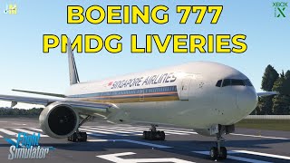 Boeing 777 PMDG Liveries SHOWCASE Mode ALL 18 AIRLINES [upl. by Ytrebil]