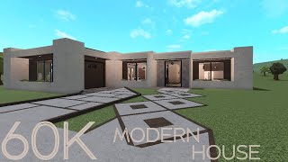 60K Modern House  No Gamepass  Bloxburg Build [upl. by Nisa]