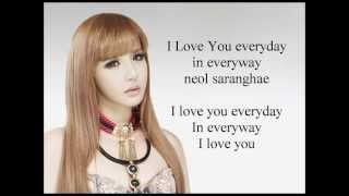 2NE1I Love You LYRICS ROMANIZEDTRANSLATION [upl. by Ylreveb]