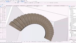 How to draw spiral stairs in Archicad [upl. by Llertnor]