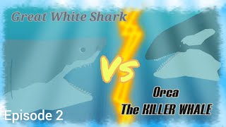 Great White Shark vs Killer Whale  Arctic biome battle royale part 2  who would win [upl. by Nereen]