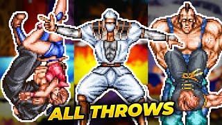 ALL THROWS  Double Dragon Neo Geo  1995 [upl. by Araeit]