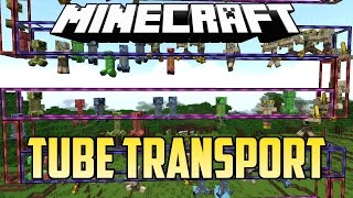 TUBE TRANSPORT SYSTEM Mod De Ascensores  Minecraft Mod 1710 [upl. by Mccahill]