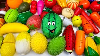 Oddly Satisfying Video  How to Cutting Wooden Fruits and Vegetables ASMR  Cutting Plastic fruits [upl. by Alika]