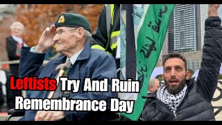 Woke Left activists try to hijack Remembrance Day [upl. by Yartnoed]