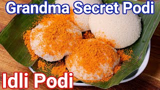 Idli Podi Recipe  Idli Milagai Podi  Magic Gun Powder  Grandma Secret  Side Dish for Idli Dosa [upl. by Draneb637]