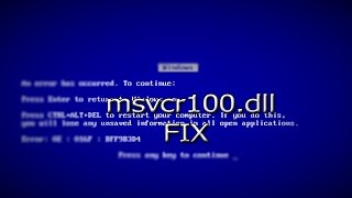 How to fix  msvcr100dll  Windows 108187 [upl. by Enrev]