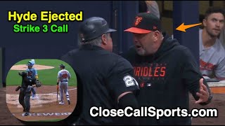 E93  Brandon Hyde Ejected After Hunter Wendelstedts KneeHigh Strike 3 Call in Milwaukee [upl. by Matthew]