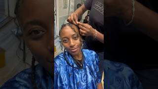 Fresh Relaxer amp Scalp Braids✨🥰🫶🏾 scalpbraids braids hairtransformation hairstyles [upl. by Diskin]