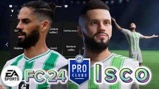 Isco EA FC 24Pro Clubs Face CreationFifa 24Clubes ProLookalike [upl. by Raama]