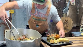 Turnip mustard and collard greens with crackling cornbread [upl. by Loginov]