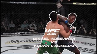 israel adesanya vs kelvin gastelum UFC 236  slow motion slow mo project [upl. by Zuleika445]