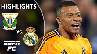 🚨 KYLIAN MBAPPE SCORES 🚨 Leganes vs Real Madrid  LALIGA Highlights  ESPN FC [upl. by Hung]