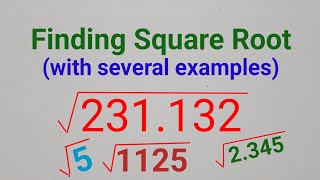 How to Find the Square Root of Any Number whole or decimal form Using Division Method [upl. by Brana]